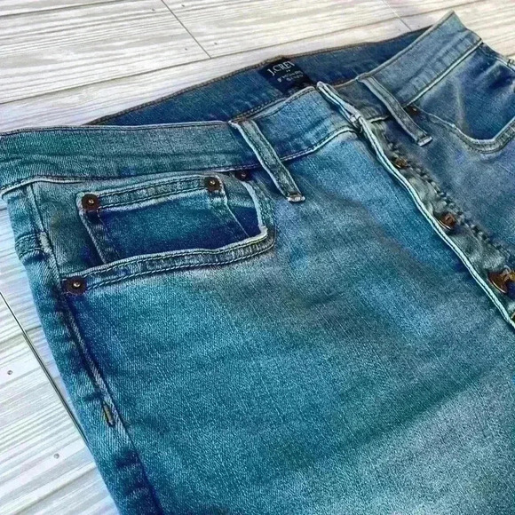 J Crew Factory button fly medium wash skinny jeans - Picture 1 of 6